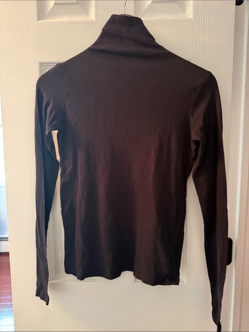 Vince Black Long Sleeve Turtleneck Top